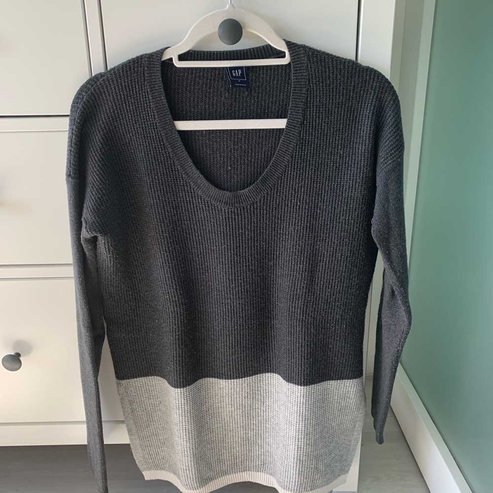 Gap Tri Color Waffle Sweater